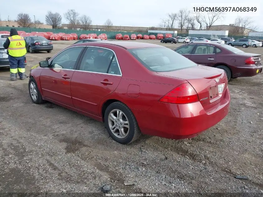 1HGCM56397A068349 2007 Honda Accord 2.4 Se