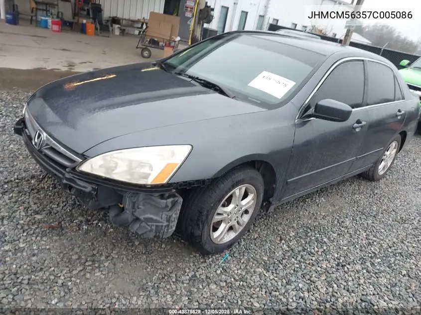 JHMCM56357C005086 2007 Honda Accord 2.4 Se