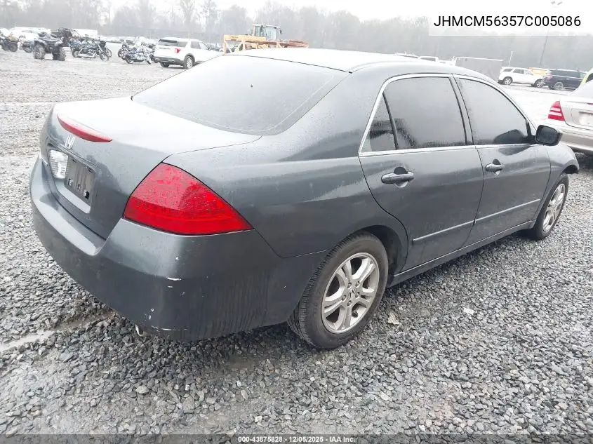 JHMCM56357C005086 2007 Honda Accord 2.4 Se