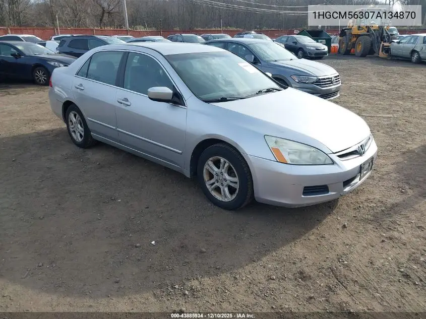 1HGCM56307A134870 2007 Honda Accord 2.4 Se