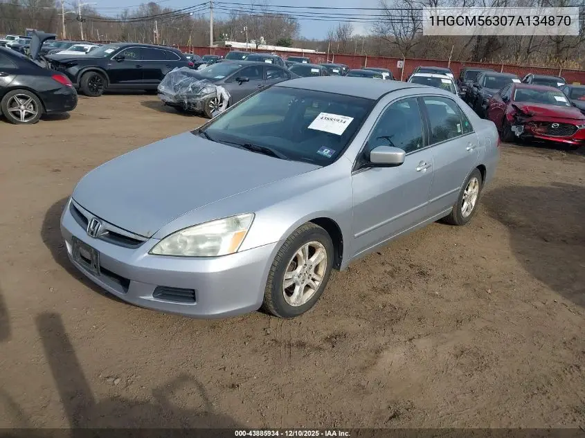 1HGCM56307A134870 2007 Honda Accord 2.4 Se