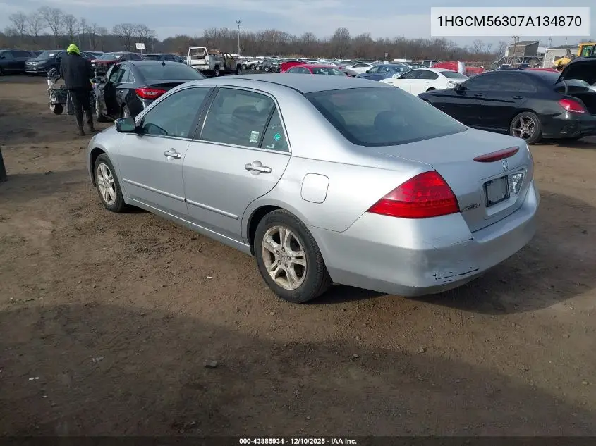 1HGCM56307A134870 2007 Honda Accord 2.4 Se
