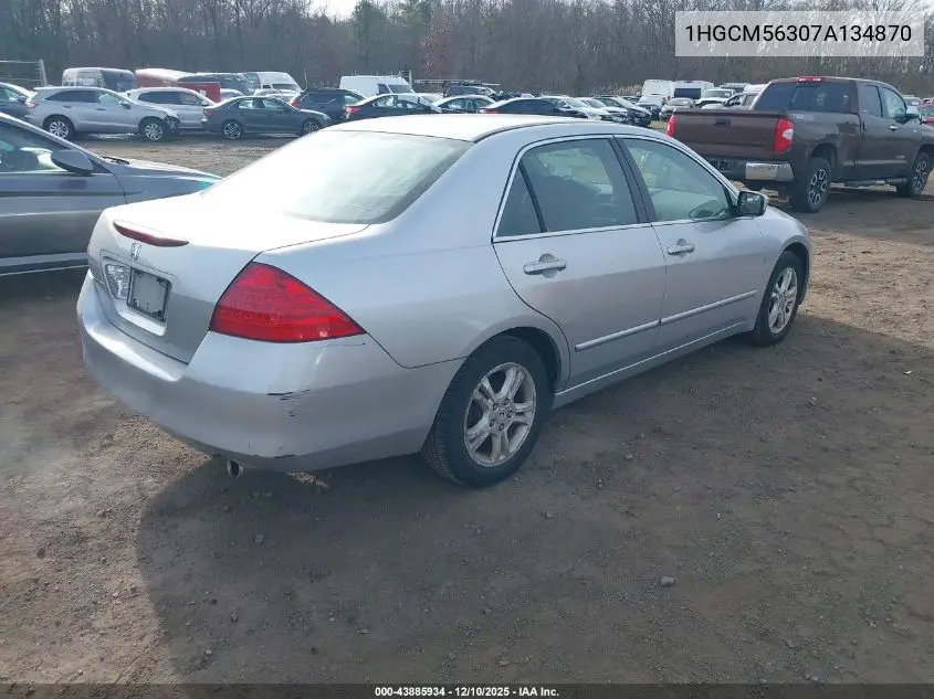 1HGCM56307A134870 2007 Honda Accord 2.4 Se