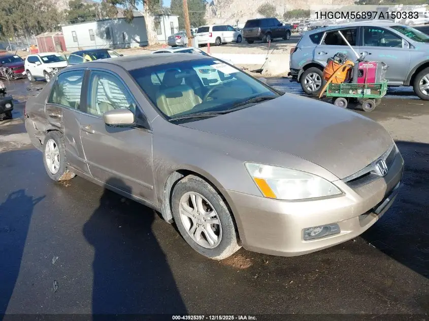 1HGCM56897A150383 2007 Honda Accord 2.4 Ex