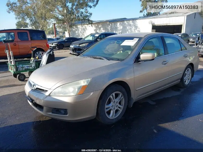 1HGCM56897A150383 2007 Honda Accord 2.4 Ex