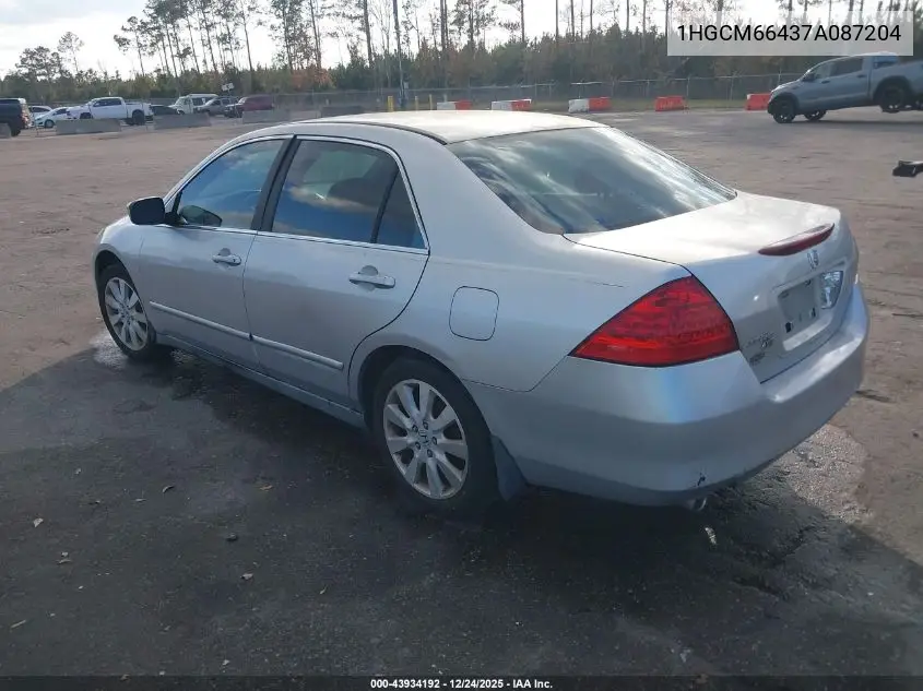 1HGCM66437A087204 2007 Honda Accord 3.0 Se