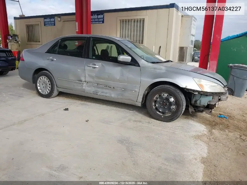 1HGCM56137A034227 2007 Honda Accord 2.4 Vp