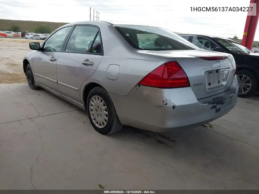 1HGCM56137A034227 2007 Honda Accord 2.4 Vp