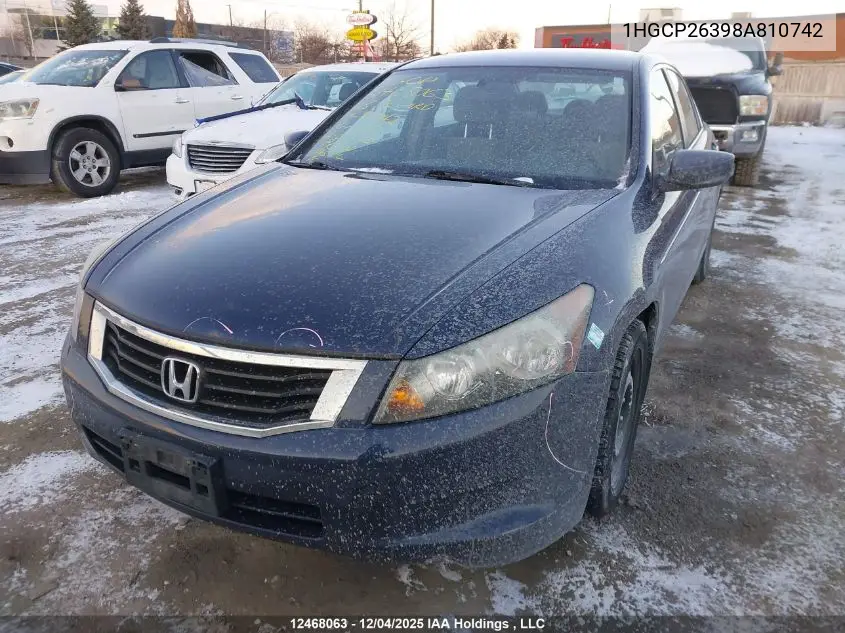 1HGCP26398A810742 2008 Honda Accord Lx