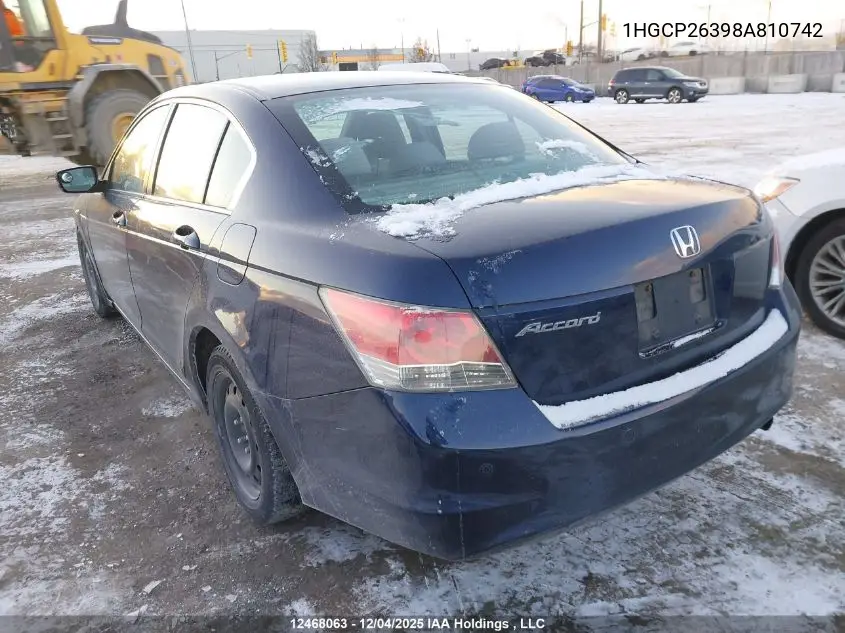 1HGCP26398A810742 2008 Honda Accord Lx