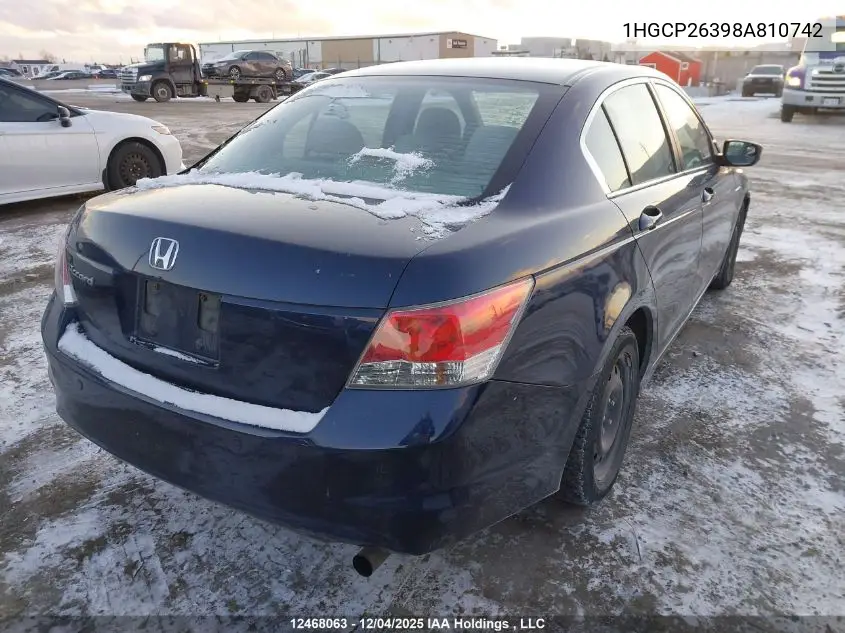 1HGCP26398A810742 2008 Honda Accord Lx