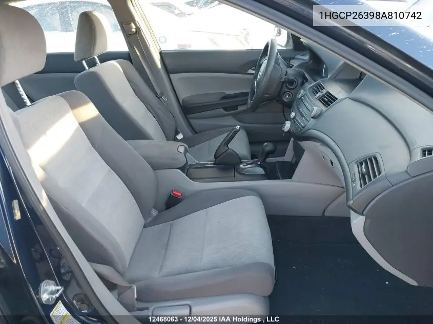 1HGCP26398A810742 2008 Honda Accord Lx