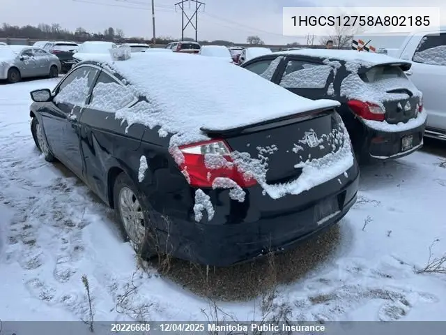 1HGCS12758A802185 2008 Honda Accord Ex
