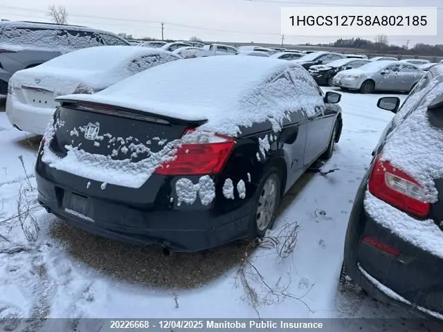 1HGCS12758A802185 2008 Honda Accord Ex