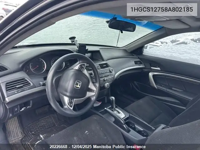 1HGCS12758A802185 2008 Honda Accord Ex