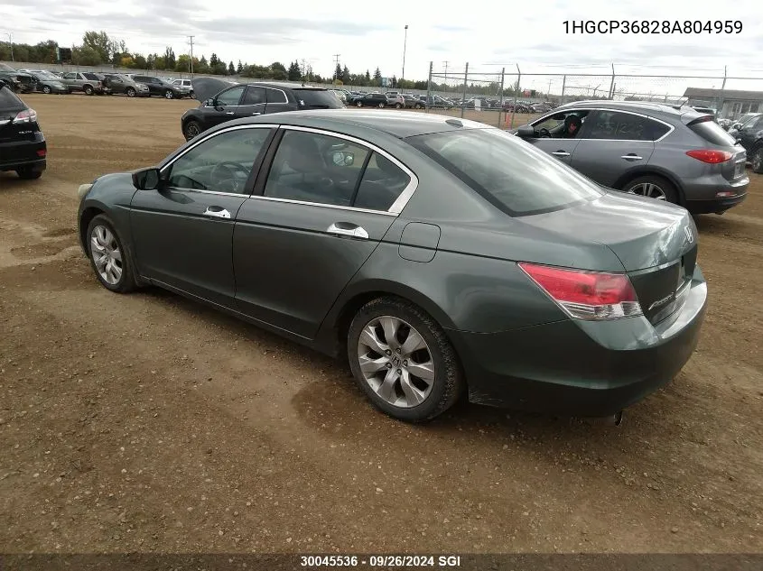 1HGCP36828A804959 2008 Honda Accord Exl