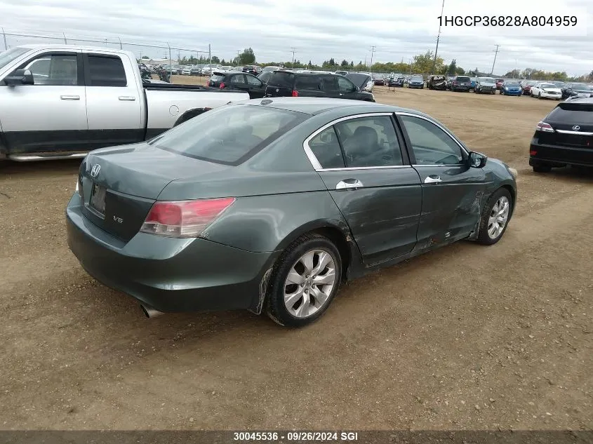 1HGCP36828A804959 2008 Honda Accord Exl