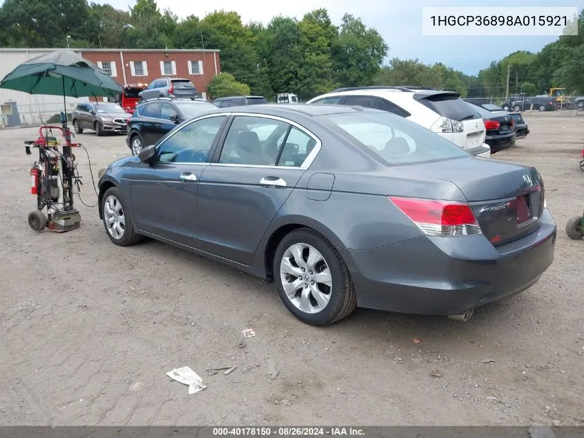 2008 Honda Accord 3.5 Ex-L VIN: 1HGCP36898A015921 Lot: 40178150