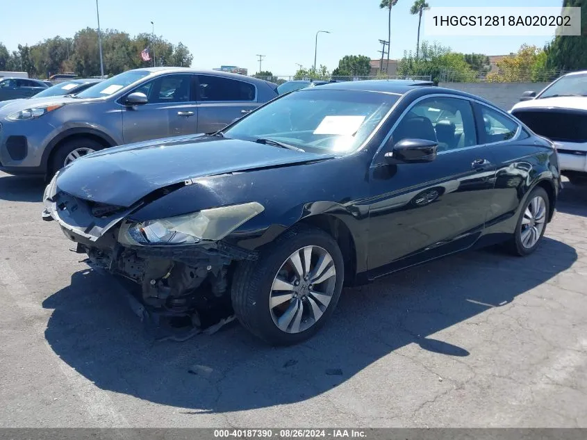 1HGCS12818A020202 2008 Honda Accord 2.4 Ex-L