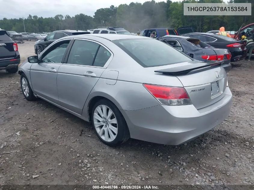 2008 Honda Accord 2.4 Lx VIN: 1HGCP26378A153584 Lot: 40445766