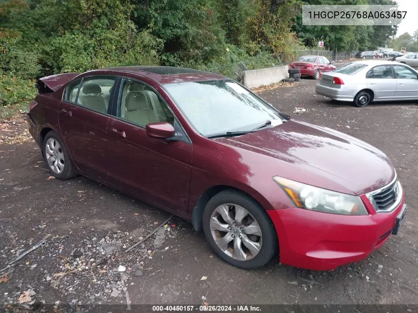 2008 Honda Accord Ex VIN: 1HGCP26768A063457 Lot: 40450157