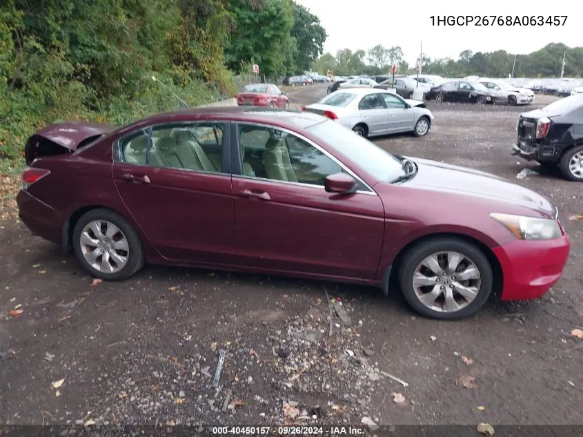 2008 Honda Accord Ex VIN: 1HGCP26768A063457 Lot: 40450157