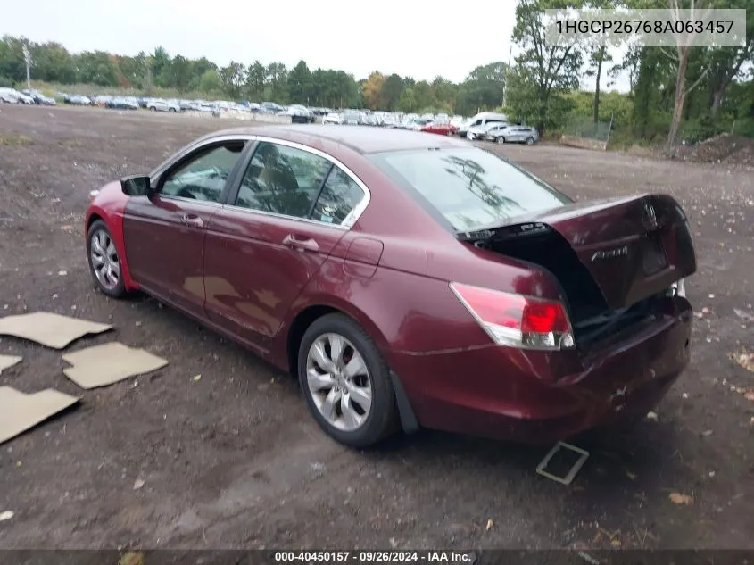 2008 Honda Accord Ex VIN: 1HGCP26768A063457 Lot: 40450157