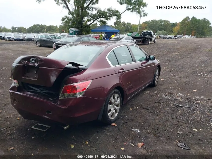 2008 Honda Accord Ex VIN: 1HGCP26768A063457 Lot: 40450157