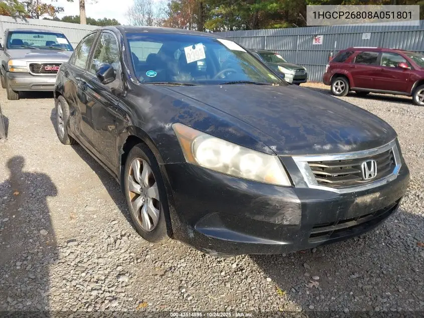 1HGCP26808A051801 2008 Honda Accord 2.4 Ex-L