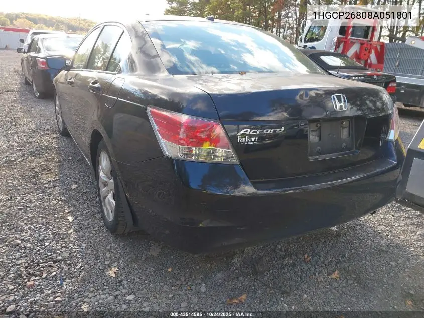 1HGCP26808A051801 2008 Honda Accord 2.4 Ex-L
