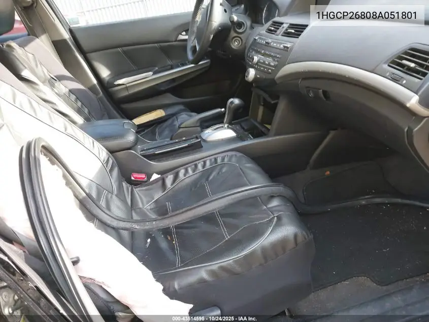 1HGCP26808A051801 2008 Honda Accord 2.4 Ex-L