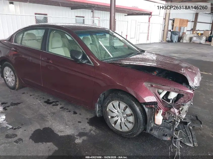 1HGCP26318A146260 2008 Honda Accord 2.4 Lx