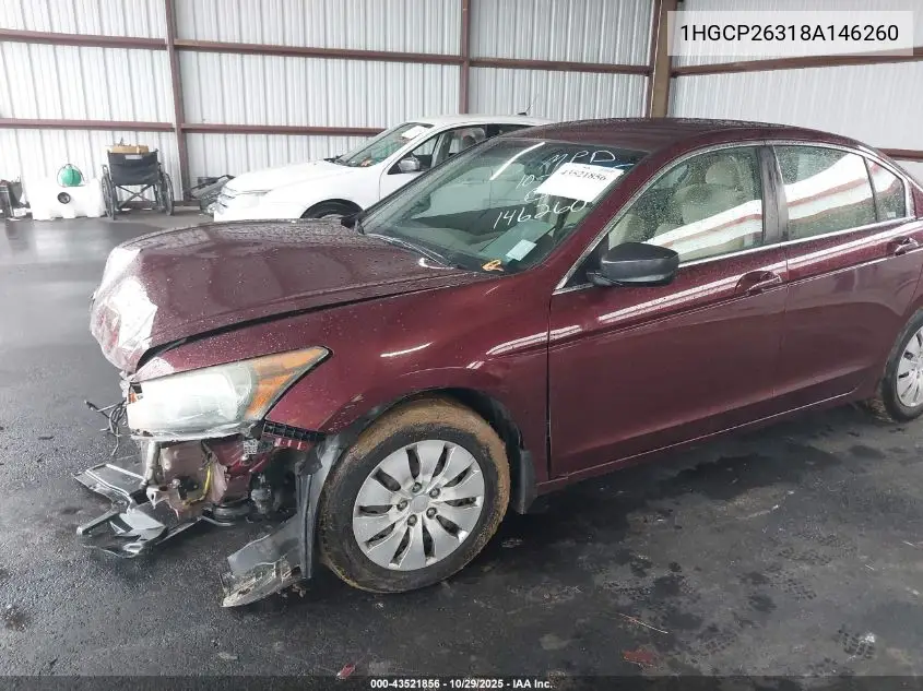 1HGCP26318A146260 2008 Honda Accord 2.4 Lx