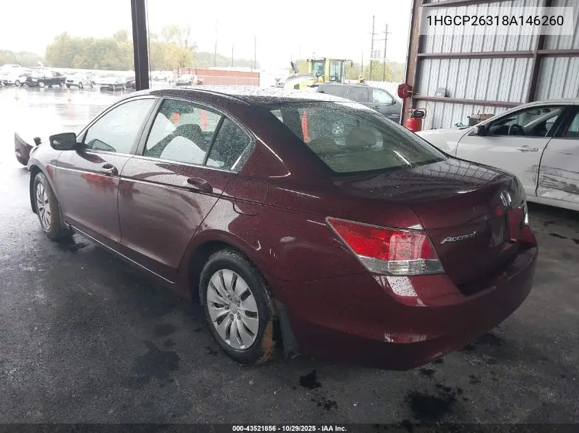 1HGCP26318A146260 2008 Honda Accord 2.4 Lx