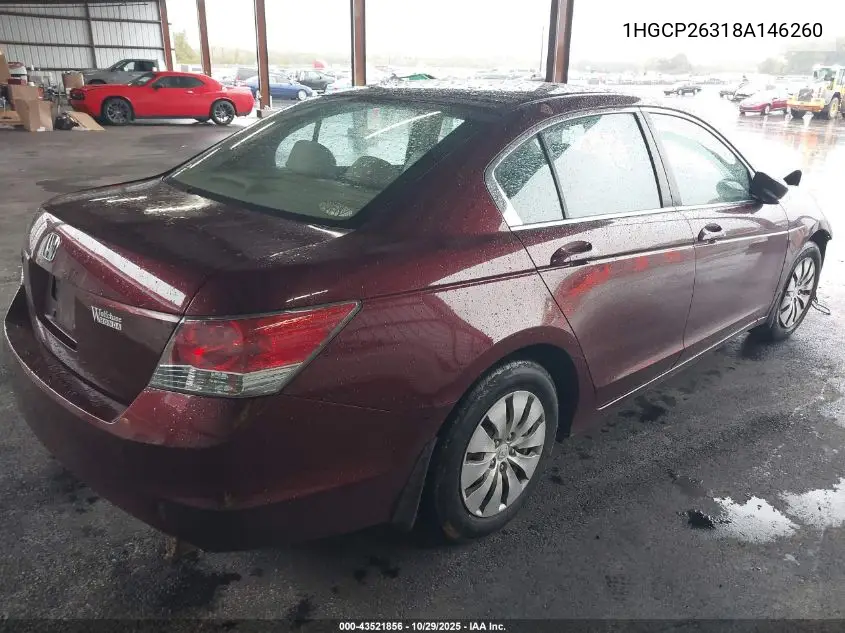 1HGCP26318A146260 2008 Honda Accord 2.4 Lx
