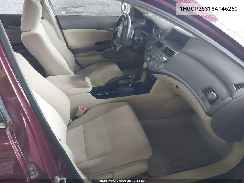1HGCP26318A146260 2008 Honda Accord 2.4 Lx