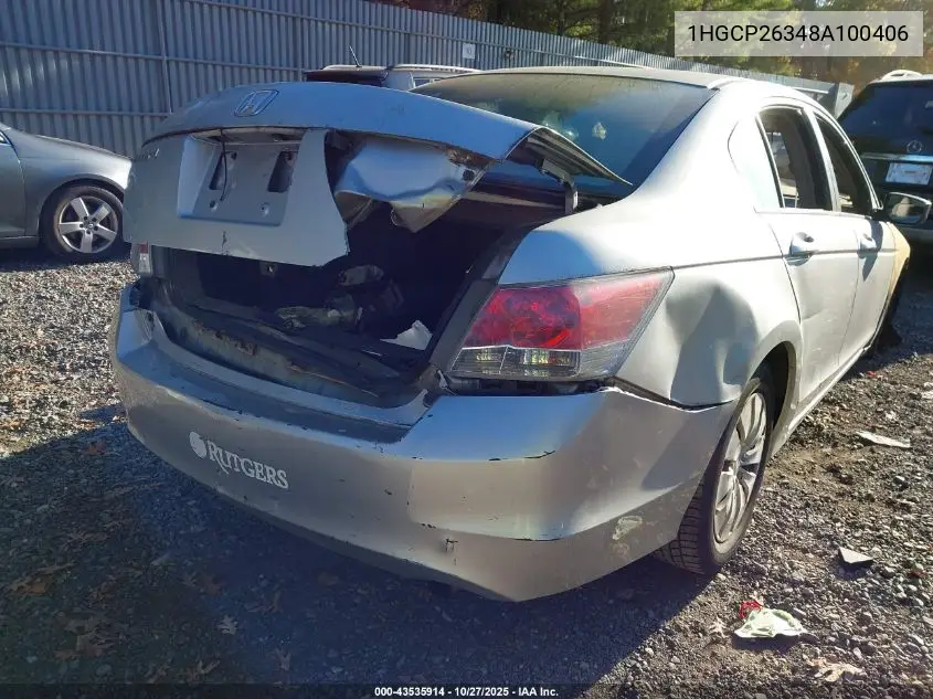 1HGCP26348A100406 2008 Honda Accord 2.4 Lx