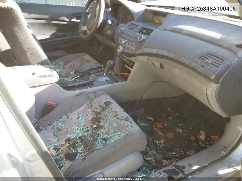 1HGCP26348A100406 2008 Honda Accord 2.4 Lx