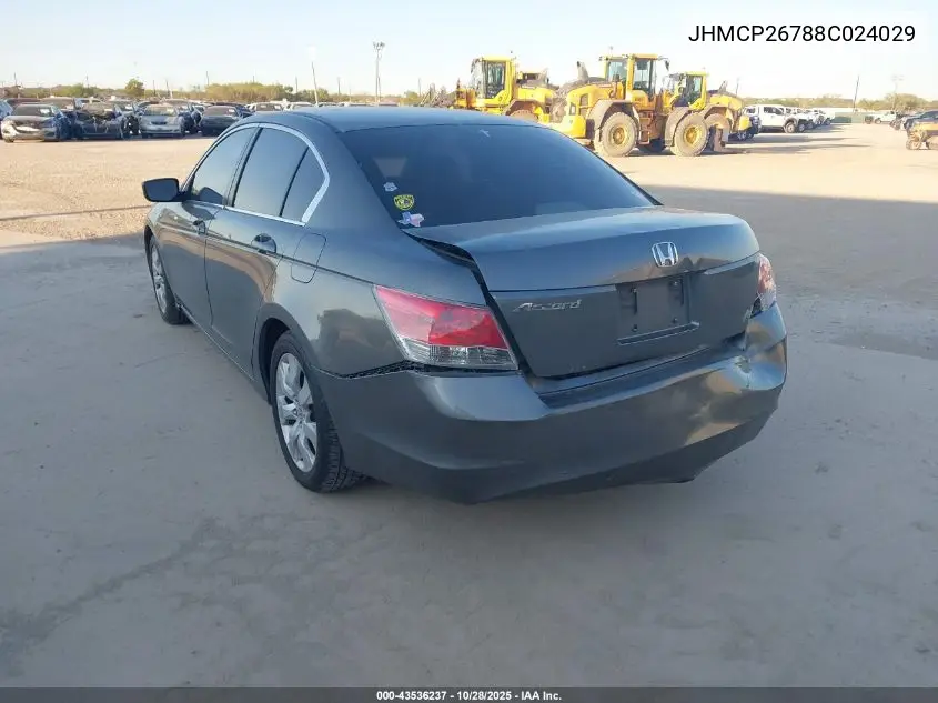 JHMCP26788C024029 2008 Honda Accord 2.4 Ex
