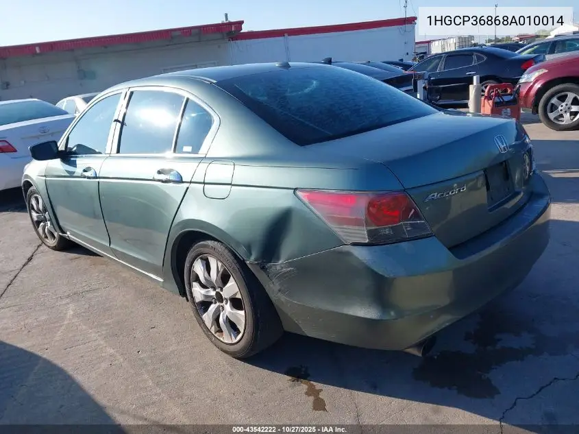 1HGCP36868A010014 2008 Honda Accord 3.5 Ex-L