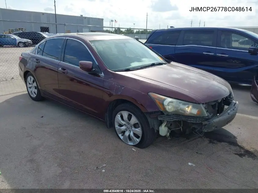 JHMCP26778C048614 2008 Honda Accord 2.4 Ex