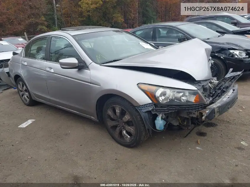 1HGCP267X8A074624 2008 Honda Accord 2.4 Ex