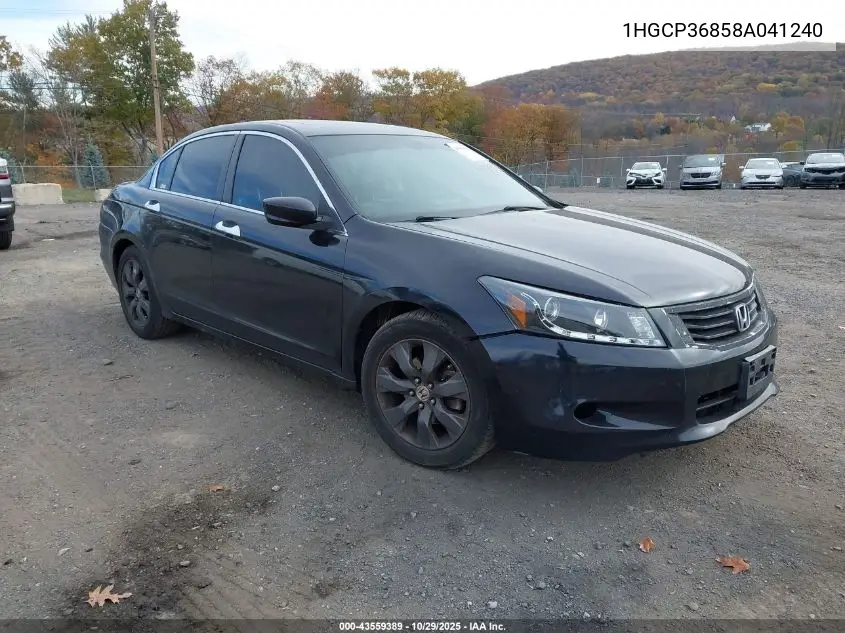 1HGCP36858A041240 2008 Honda Accord 3.5 Ex-L