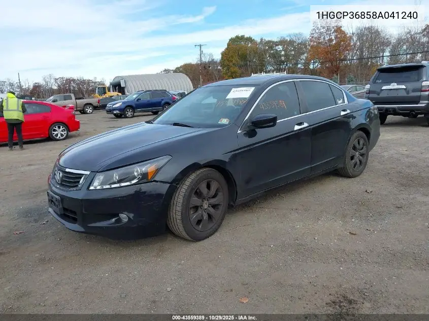 1HGCP36858A041240 2008 Honda Accord 3.5 Ex-L