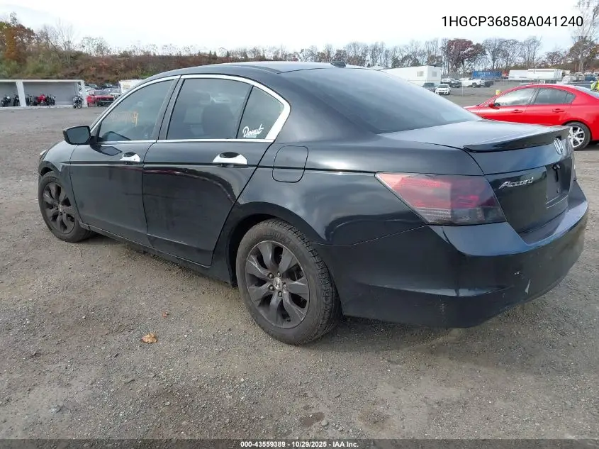 1HGCP36858A041240 2008 Honda Accord 3.5 Ex-L