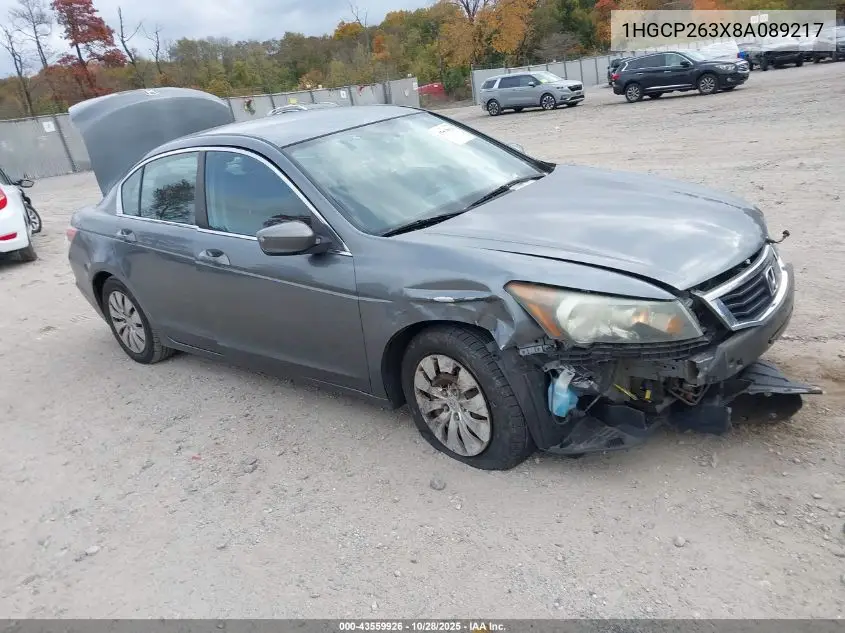 1HGCP263X8A089217 2008 Honda Accord 2.4 Lx