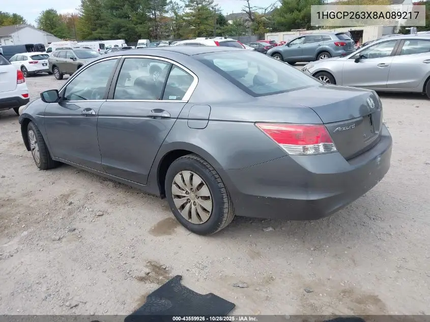 1HGCP263X8A089217 2008 Honda Accord 2.4 Lx
