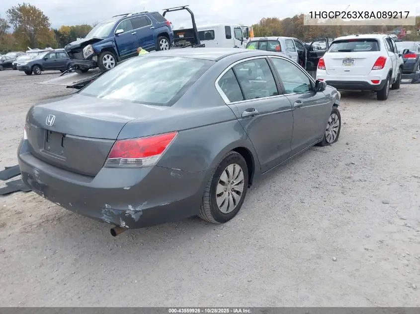 1HGCP263X8A089217 2008 Honda Accord 2.4 Lx
