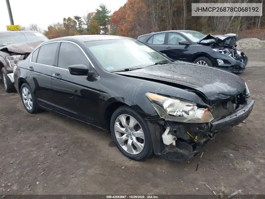 JHMCP26878C068192 2008 Honda Accord 2.4 Ex-L