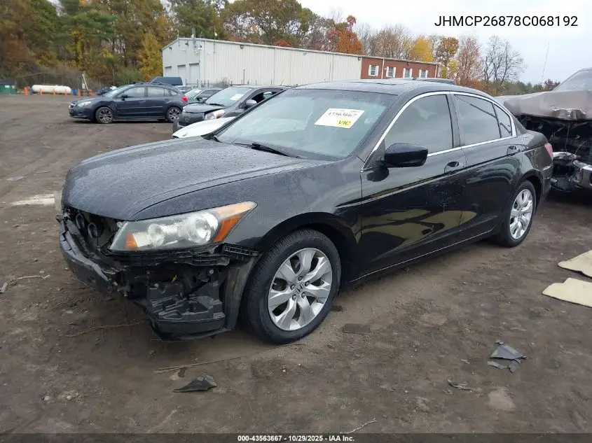 JHMCP26878C068192 2008 Honda Accord 2.4 Ex-L